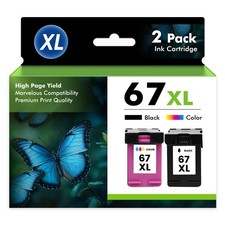 67XL Ink Cartridges for HP Ink 67 XL Deskjet 2752e 2755e 2700e 2800e 4155e 4100e picture
