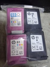 Set 4 Genuine HP 61 Black and Color Inkjet Cartridges Seal Intact NO BOX NO BAG picture