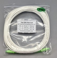 50ft White Fiber Optic Internet Patch Cord 3mm New picture