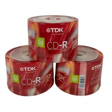 Lot of 3 TDK 50 Pack CD-R 80Min 700MB 52x Recordable Blank Media Spindle NEW picture
