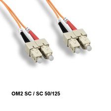 [10X] Kentek 10m OM2 SC to SC Multi-Mode Fiber Optic Cable 50/125 Duplex OFNR picture