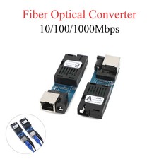 1 Pair Mini Gigabit Fiber Media Converter 10/100/1000Mbps Single Mode 3km SC picture