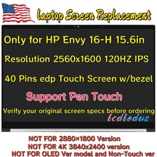 HP Envy 16-h1000 16-h1023dx 16 Touchscreen WQHD LCD Display Touch Screen w/Bezel picture