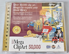 Key Mega ClipArt 50,000 (PC CD, 1997) Microsoft Windows 95 & 3.1 READ picture