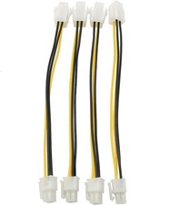 ATX 4-Pin Power Extension Cable 4-Pack, 8-Inch Male to Female Adapter picture