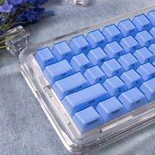119 PCS Crystal Jelly Keycaps Blue Translucent OEM Profile Fits 75-100 Board picture