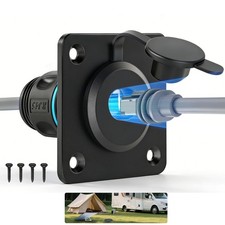 Aluminum Pass Through Wall Socket for Starlink Gen3, RJ45 CAT6 Ethernet IP68  picture