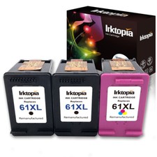 Combo Pack 61 XL Black & Color Ink Cartridges for HP Deskjet 1000 1010 1055 2512 picture