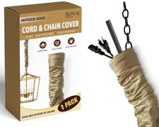 , Inc. CC-11-AGL Antique Gold Cord & Chain Cover- 4 feet- Silk-Fabric Touch F... picture