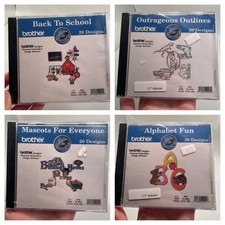 Brother Embroidery Design Software 4PC Bundle NEW Vintage PES 3.5 Disk Set picture