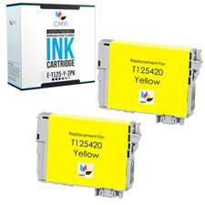 CMYi 2-Pack Compatible T125 Yellow Ink for Epson Stylus NX125 WorkForce 323 picture