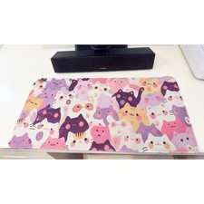 Cartoon Cute Cat Pattern Large Gaming Mouse Pad 23.6