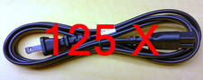 125 pieces AC Power Cord 125V 10A 6ft 2 prong Figure 8 polarized connector C7-PW picture