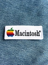 Vintage Apple, Inc Macintosh Computers Apple Logo Embroidered Patch Rainbow Logo picture