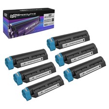 6pk Black Comp Laser Toner Cartridge for Okidata 44574701 Printer B411dn B431dn picture