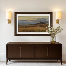 Brown TV frame for Samsung The Frame 32, 43, 50, 55, 65, 75, 85 inch picture