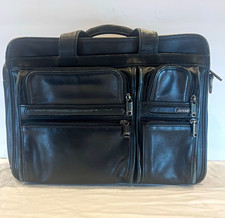 Tumi Alpha Expandable Organizer Computer Briefcase Black Nappa Leather (96141D4) picture