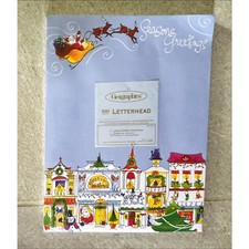 NEW Geographics 47342 Main Street Christmas Letterhead Stationary 100 Count picture