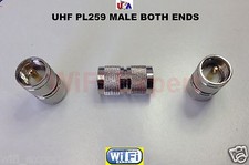 UHF PL-259 Male to Male Coupler RF Barell Adapter Connector for SO-239 Plugs picture