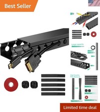 10-Pack Open Slot Cable Covers - Self-Adhesive Under Desk Organization Kit picture