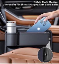 Car Seat Gap Filler - Universal Seat Gap Organizer / Storage Box & Cup Holder picture