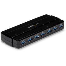 Startech ST7300USB3B 7 Port USB 3.0 Hub Black w/ Power Adapter picture