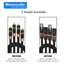 Pair HiFi Silver Plated Interconnect Cable Audio OFC Copper RCA/XLR Signal Cable picture