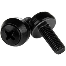 StarTech M6 x 12mm - Screws - 100 Pack, Black picture
