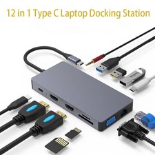 12 in 1 USB 3.0 Laptop Docking Station HDMI-compatible VGA PD Type C Hub picture