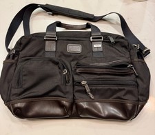 TUMI ALPHA BRAVO EVERETT MEN'S TOTE BRIEFCASE BAG NYLON, LEATHER,  222340HK2 picture