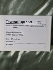 Thermal Paper Set Mosel AM-MM-RMS2 Black on White 57mm*3.5m Quanity 6 picture