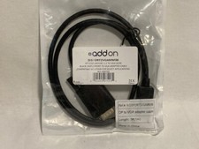 Addon 3' DisplayPort to VGA Adapter Cable, Black - NEW - FAST  picture