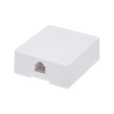 RJ12 Modular Single Port Surface Mount Jack White picture
