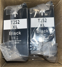 2Pc 252XL Black Ink Cartridges Compatible For Epson WorkForce WF-3630 7710 7720 picture