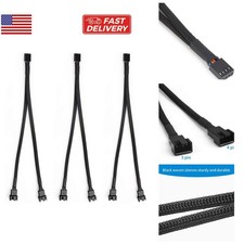 Aypzuke 3 Pack Computer PC PWM Fan Splitter Cable 1 to 2 (4 Pin+3 Pin) picture