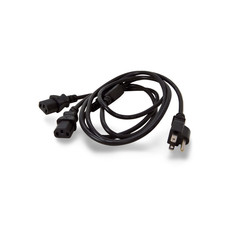 6ft Y-Splitter Power Cord NEMA 5-15P to Dual C13 - Black picture