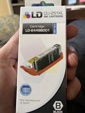 LD 6448B001 CLI251XLBk CLI251 Black Ink Cartridge for Canon Printer picture