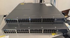 Cisco WS-C3750X-48PF-S 48-Port PoE+ Switch 2X PWR 1100W IP Ser 15.2(4)E10 q.48 picture