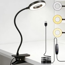 LED Clip On Book Light Desk Lamp with 3 Color Modes,10 Brightness Levels picture