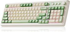 AULA S99 Gaming Keyboard, Wireless Green Creamy Computer Keyboards | Tri-Mode... picture