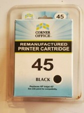CORNER OFFICE HP inkjet 45 INK~FACTORY SEALED~REMANUFACTURED PRINTER CARTRIDGE picture