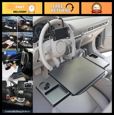 2-in-1 Adjustable Car Steering Wheel Tray & Desk for Laptop, Food & Phone Holder picture