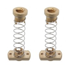 2 Pack Anti Backlash Spring Loaded Nut Elimination Gap Brass Medium, Gold  picture