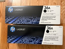 Two pack Genuine HP 36A Black Toner Cartridge CB436A OEM LaserJet M1120 M1522 picture