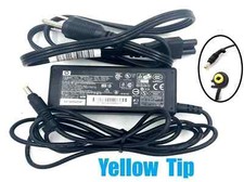 OEM HP 530 550 620 625 Pavilion 2500 65W AC Power Adapter Charger Yellow Tip picture