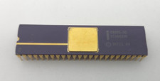 RARE - Intel C8095-90 Purple Ceramic Gold Pins and Cap Vintage Microcontroller picture