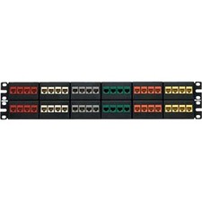 Panduit NetKey Patch Panel, 48 Port, 2 RU, Black NKFP48Y picture