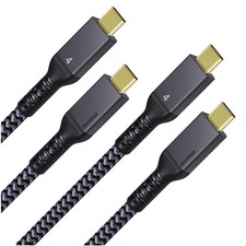 2-Pack Thunderbolt 4 Cables, 10FT, 40Gbps Data, 240W Charge picture