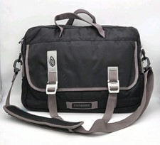 Timbuk2 DIF11 Messenger Laptop Travel Bag Tote Black Taupe Crossbody Strap  picture