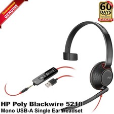 HP Poly Blackwire 5210 Mono USB-A Headset Noise Cancelling Mic 3.5mm 80R98AA picture